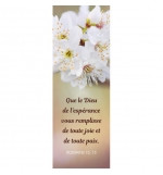 Signet Fleurs blanches sur fond flou