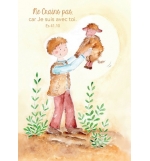 Signet enfant avec verset: Ne crains pas car je suis avec toi Es 41v10
