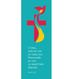 Signet avec verset : O Dieu crée en moi un coeur pur...