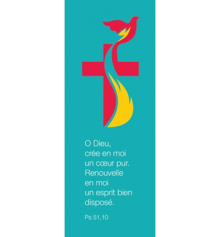 Signet avec verset : O Dieu crée en moi un coeur pur... Signet avec verset : O Dieu crée en moi un coeur pur...