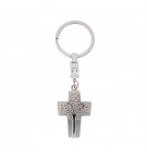 Porte-clé croix et gravure arbre de vie