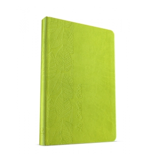 Bible Souple Vert Motif Feuilles - Standard Souple