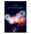 Carte "Joyeux anniversaire" Feu d'artifice