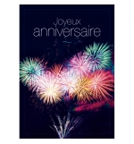 Carte "Joyeux anniversaire" Feu d'artifice