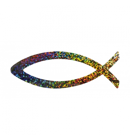 Autocollant - Ichthus magnétique arc en ciel