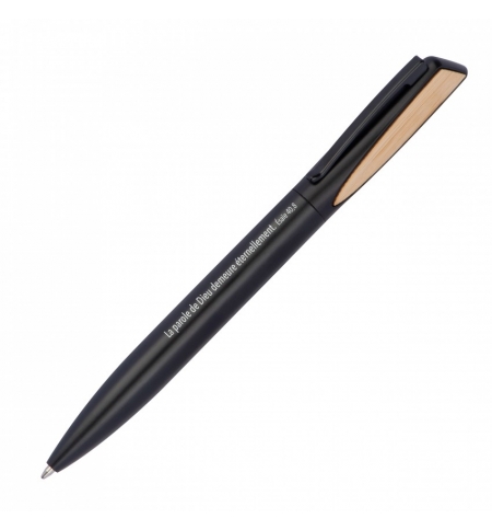 Stylo à bille en métal et bambou Stylo à bille en métal et bambou