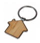 Porte-clé maison en métal et bambou