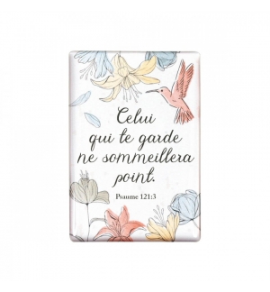 Magnet "Mot d'ordre 2023" avec motif fleurs et oiseau