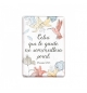 Magnet "Mot d'ordre 2023" avec motif fleurs et oiseau