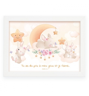CADRE POSTER ENFANT LAPIN