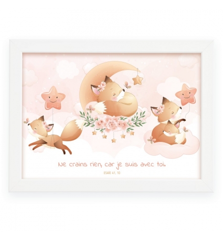 Cadre poster enfant Renard