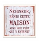 Céramique vintage "Bénis cette maison" 10X10cm