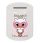 TIRELIRE CERAMIQUE CHOUETTE BLANCHE ROSE AMASSE-TOI DES…MATT.6.20 