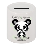 TIRELIRE CERAMIQUE PANDA C'EST LA BENEDICTION DE…PROV.10.22 