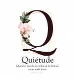 CARTE avec verset Lettre Q - Quiétude