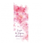 SIGNET Fleurs roses en aquarelle