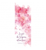SIGNET Fleurs roses en aquarelle