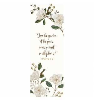 SIGNET Branches avec fleurs blanches