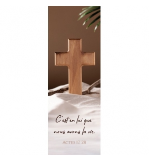 SIGNET Croix en bois sur du sable