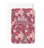 Carnet HA Fleurs bordeaux et rosé Joyeux anniversaire ! 