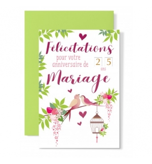 Carnet Anniversaire De Mariage Oiseaux sur une branche