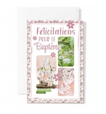 Carnet Baptême Cage à oiseaux fleurie