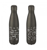 Bouteille isotherme "Celui qui croit en moi" argent mat