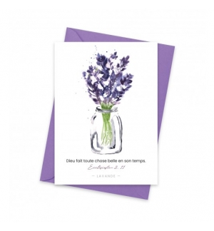 Carte parfumée Lavande - Ecclésiaste 3, 11