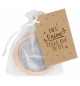 Miroir de poche en bois "Dieu t'aime tel que tu es"