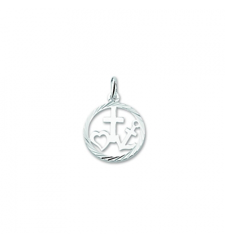 Pendentif Foi, Amour, Espoir en argent Pendentif Foi, Amour, Espoir en argent