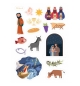 Lot de 3 planches d'autocollants - motifs enfants
