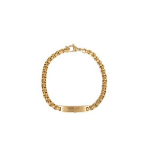 Bracelet en acier inoxydable gravure croix