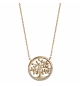COLLIER PLAQUÉ OR ARBRE DE VIE OXYDES BLANCS SERTIS 40+5CM COLLIER PLAQUÉ OR ARB