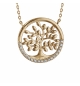 COLLIER PLAQUÉ OR ARBRE DE VIE OXYDES BLANCS SERTIS 40+5CM COLLIER PLAQUÉ OR ARB
