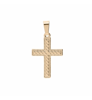 PENDENTIF PLAQUÉ OR CROIX CROISILLONS