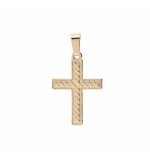 PENDENTIF PLAQUÉ OR CROIX CROISILLONS