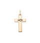 PENDENTIF ARGENT ET DORURE JAUNE CROIX GRAVURE ICHTHUS (POISSON)