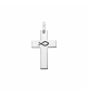 PENDENTIF ARGENT RHODIE CROIX GRAVURE ICHTHUS (POISSON)