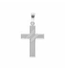 PENDENTIF GROSSE CROIX ARGENT RHODIE