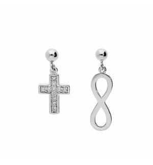 BOUCLES D'OREILLES TIGE ARGENT RHODIE
