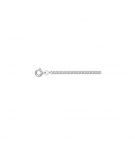 CHAINE GOURMETTE 2.5MM 55CM ARGENT RHODIE