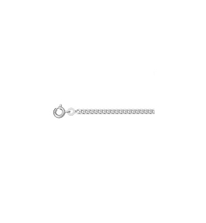 CHAINE GOURMETTE 2.5MM 50CM ARGENT RHODIE
