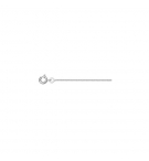 Chaîne gourmette 1.2mm 50cm argent rhodié