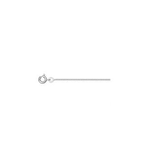 Chaîne gourmette 1.2mm 50cm argent rhodié