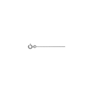 CHAINE FORCAT 1MM 50CM ARGENT RHODIE