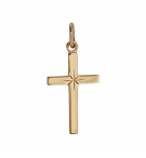 PENDENTIF CROIX PLAQUÉ OR DIAMANTE ETOILE dim 20x12 mm