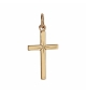 PENDENTIF CROIX PLAQUÉ OR DIAMANTE ETOILE dim 20x12 mm