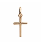 PENDENTIF PLAQUÉ OR MOYENNE CROIX PLATE 18MM