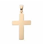 PENDENTIF GROSSE CROIX 32MM PLAQUÉ OR LISSE A GRAVER