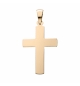 PENDENTIF GROSSE CROIX 32MM PLAQUÉ OR LISSE A GRAVER